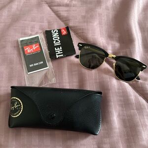 Ray-Ban Classic Black and Gold Sunglasses